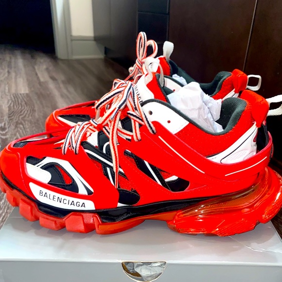 Balenciaga Track Sneakers Red Size 41 Worn Once